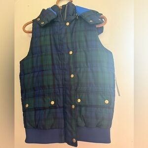 Peyton& Parker Women Blue and Green Plaid Puffer Vest💙💚